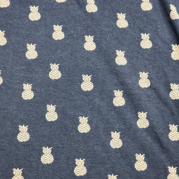 Denim & Flower Ricky Singh Men’s Pineapple Print Blue T-Shirt Medium - Picture 2 of 10